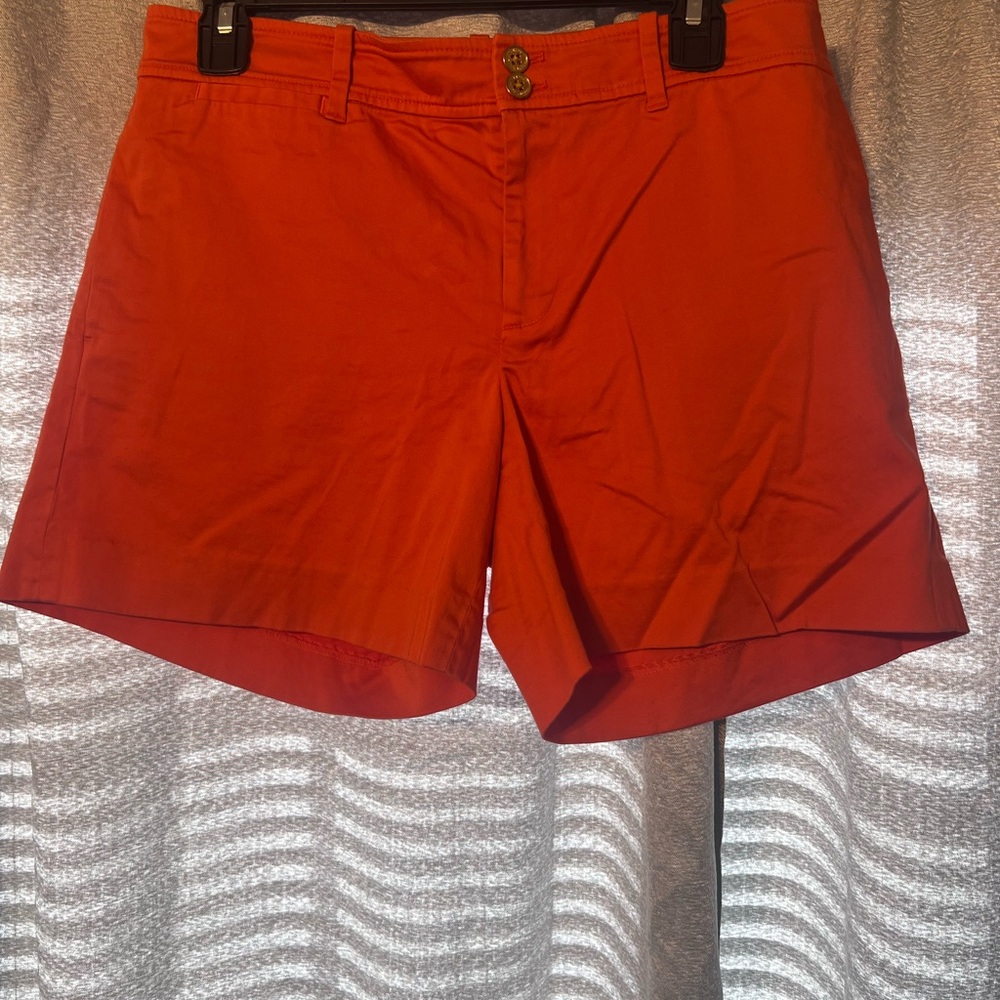 Ralph Lauren Women’s Bright Orange Flat-Front Shorts